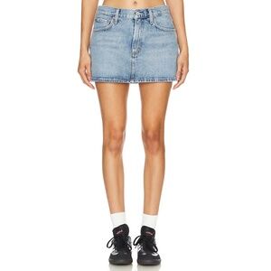 Women's 30 Agolde Alek Denim Mini Skirt in Force - NWOT